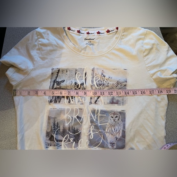 Canadiana Cream Nature T-Shirt Size Large - Picture 8 of 9
